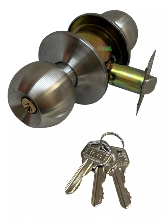 CHAPAS PUERTA ALCOBA POMO METALICO SATIN FOCCI